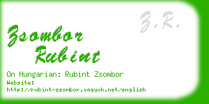 zsombor rubint business card